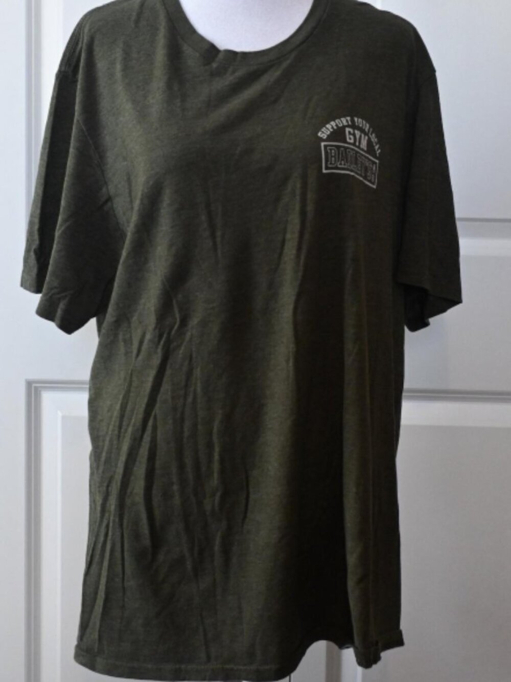 Military green Bailey's gym short sleeved T-shirt